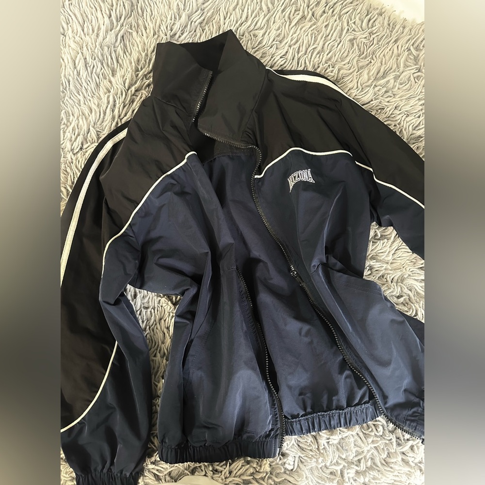 SHEIN Black and Blue Bomber jacket